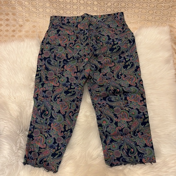 Gorgeous Paisley Print Stretch Crop Pant 5 Pocket JONES NEW YORK SPORT Size 10 - Picture 5 of 10